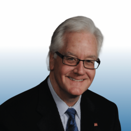 Equity commercial real estate team member in dark suit and blue tie